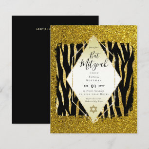 Papier Glam BAT MITZVAH Girly Gold Parties scintillant Po