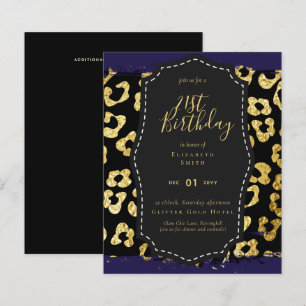 Papier Glam Girly Parties scintillant 21e anniversaire (o