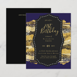 Papier Glam Girly Parties scintillant 21e anniversaire (o