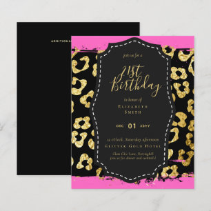 Papier Glam Girly Parties scintillant 21e anniversaire (o