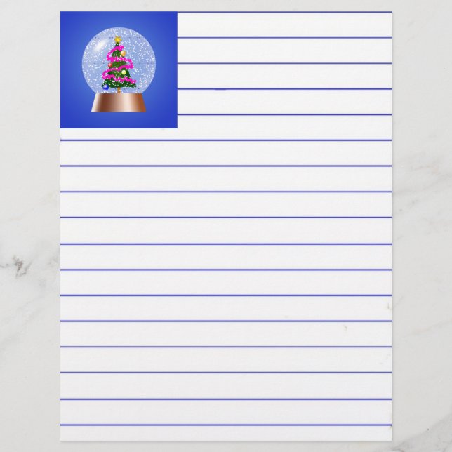 Papier Globe des neiges de l'arbre de Noël (Devant)