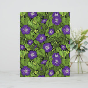 Papier Gloire du matin en violet et vert