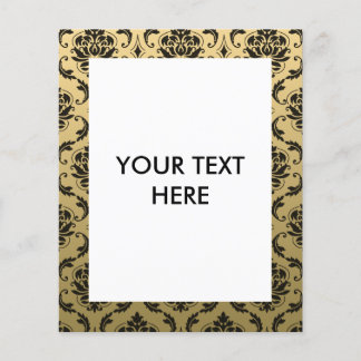 Papier Gold et Black Classic Damask