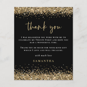 PAPIER   Gold Glitzer Foto 21. Black Vielen Dank
