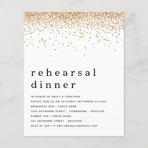 PAPIER Gold Glitzer Probe Dinner Einladung