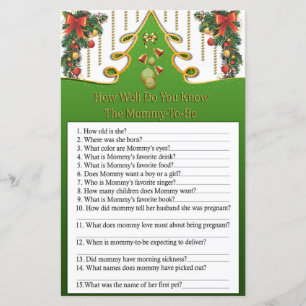 Papier Gold noël arbre comment bien savez-vous jeu