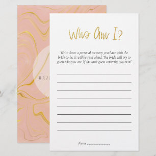 Papier Gold Parties scintillant Qui Suis-Je Fête des mari