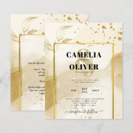Papier Gold Pearl MARIAGE alcool ENK Abstrait LeahG