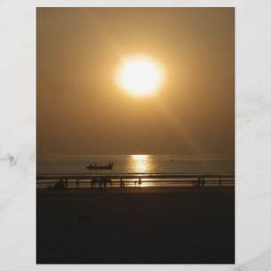 Papier Golden Summer Sunset Réflexion sur la plage