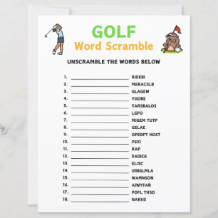 Papier Golf Word Scramble Jeu