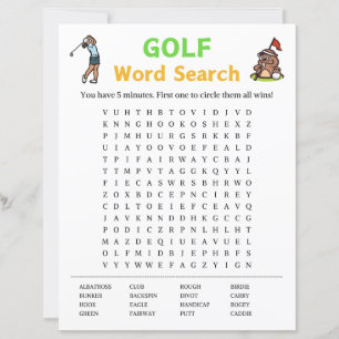 Papier Golf Word Search Game