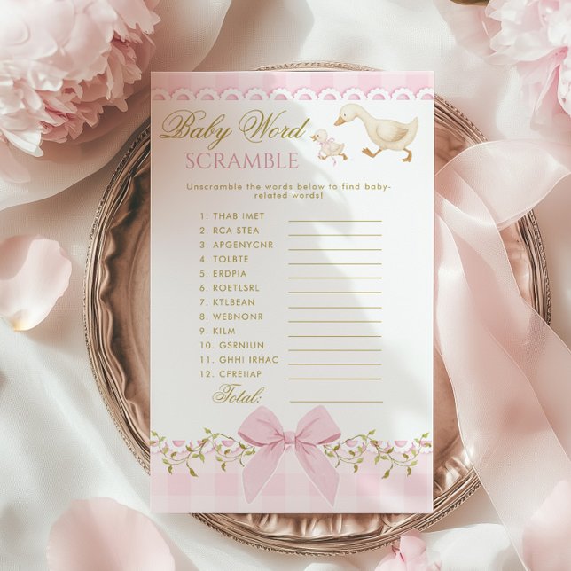 Papier Goose Baby Word Scramble Baby shower game (Créateur téléchargé)