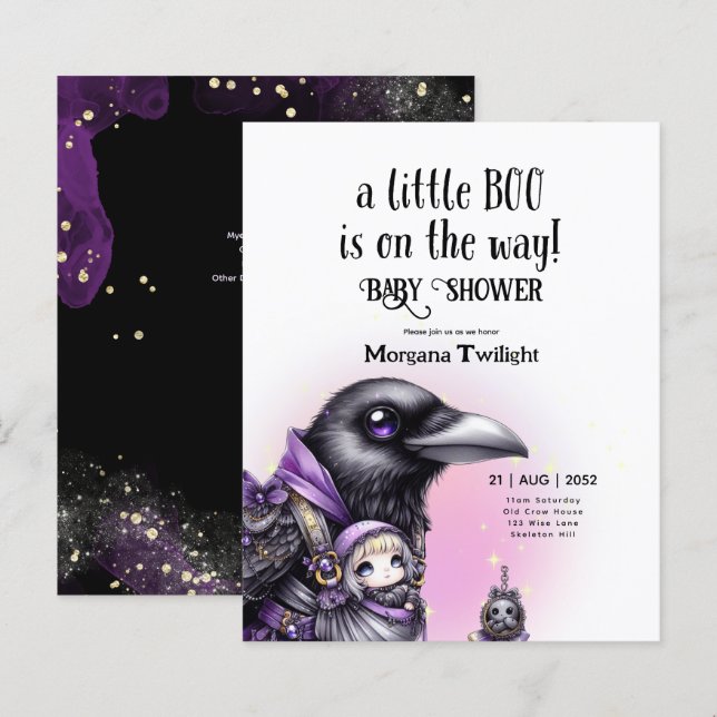 Papier Goth Baby Girl Livrée par Crow Boo sur le chemin (Devant / Derrière)