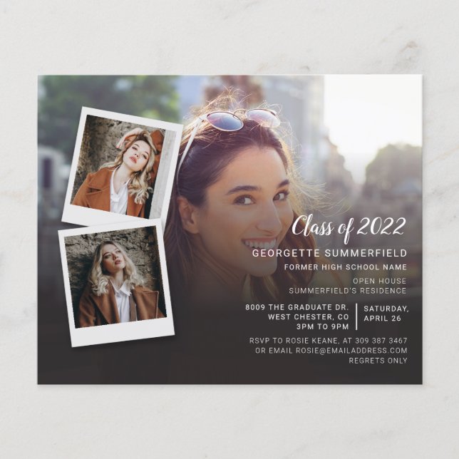 Papier Graduation 2025 Grad Party Photo Invitation (Devant)