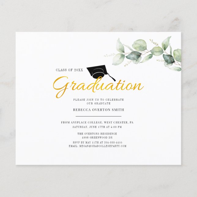 Papier Graduation 2025 Watercolor Grad Party Invitation (Devant)