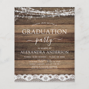 Papier Graduation budgétaire Rustic Farmhouse 2023