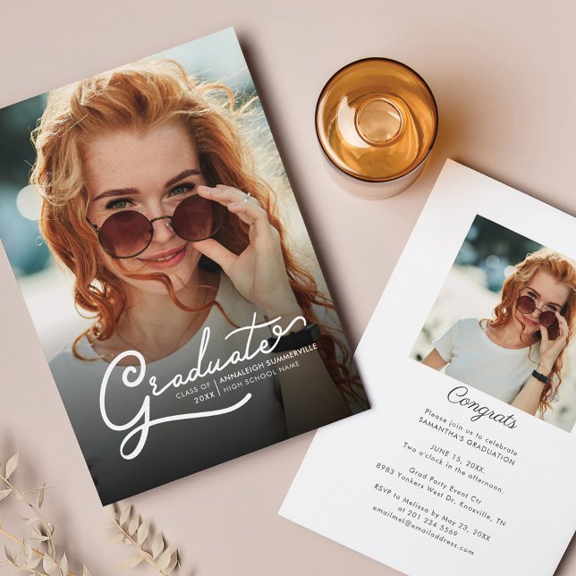 Papier Graduation du budget 2023 Photo Senior Grad Party (Créateur téléchargé)