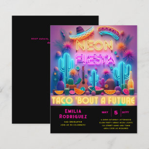 Papier Graduation Glow Party Invitación Fiesta de Neón
