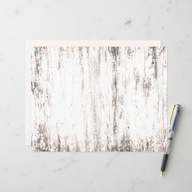 Papier Grain de bois Blanc rustique Pays Texture Découpag (Devant/Arrière en situation)