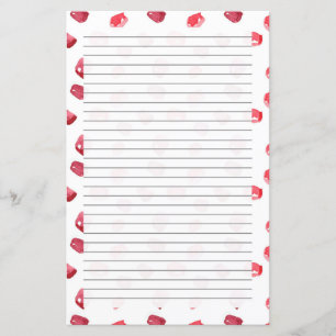 Papier Graines de fruits à la grenade Gris Lliné Lettre é