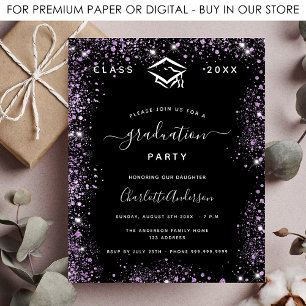 Papier Graissage budgétaire noir violet parties scintilla