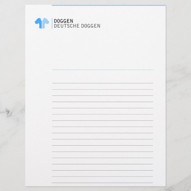 Papier Grande Dane (Devant)