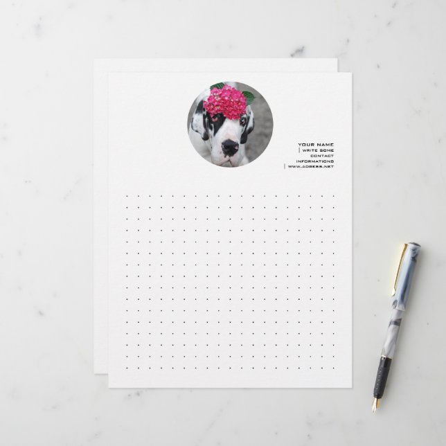 Papier Grande Danse personnalisée (Devant/Arrière en situation)