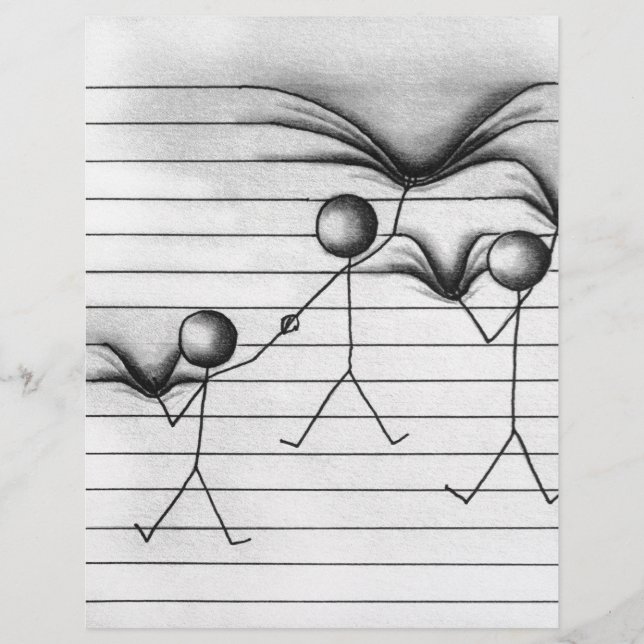 Papier Graphique à bâtons de crochet sur les lignes (Devant)