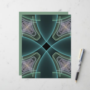 Papier Graphique géométrique Turquoise moderne