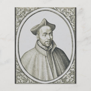 Papier Gravure antique de Saint Ignace de Loyola Art anti