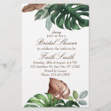 Green Pampas Grass Floral Douche nuptiale Invitati