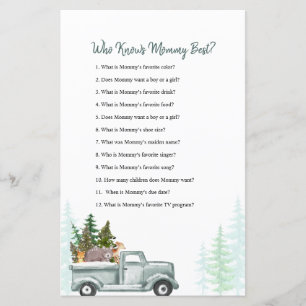 Papier Green Truck Woodland Qui Connaît Mommy Meilleur Je
