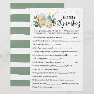 Papier Greenery Baby est en train de brasser Jeu Nursery 