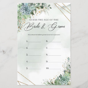 Papier Greeney succulent or Guess The Age Photo Game