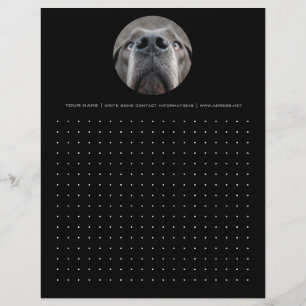 Papier Grille de points en-tête de lettre noire