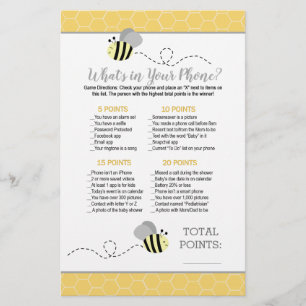 Papier Gris Jaune Bumble Bee Ce qui est dans votre jeu de