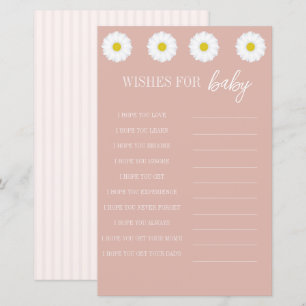 Papier Gris roses, Baby shower marguerite souhaits pour b