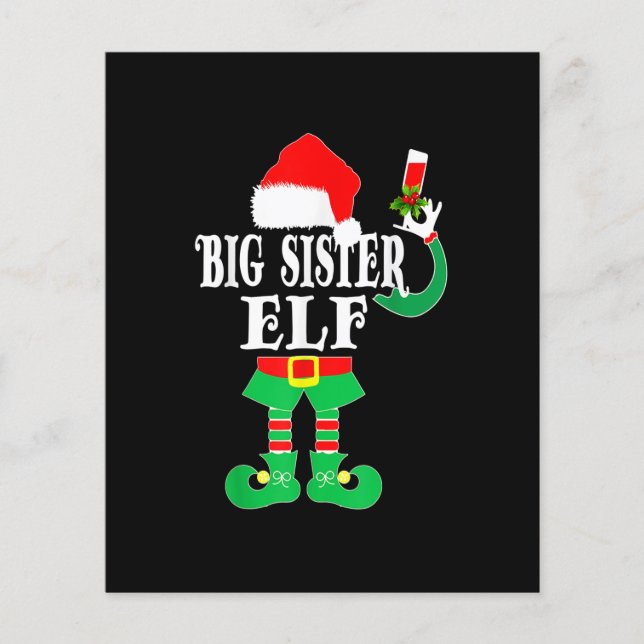 Papier Grosse Soeur de Noël ELF Xmas Pajama Matchin (Devant)