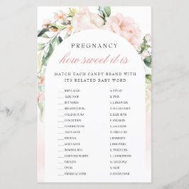 Papier Grossesse comme il est doux jeu de Baby shower rou