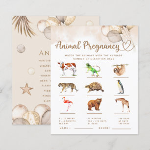 Papier Grossesse d'animal bébé ours Baby shower jeu