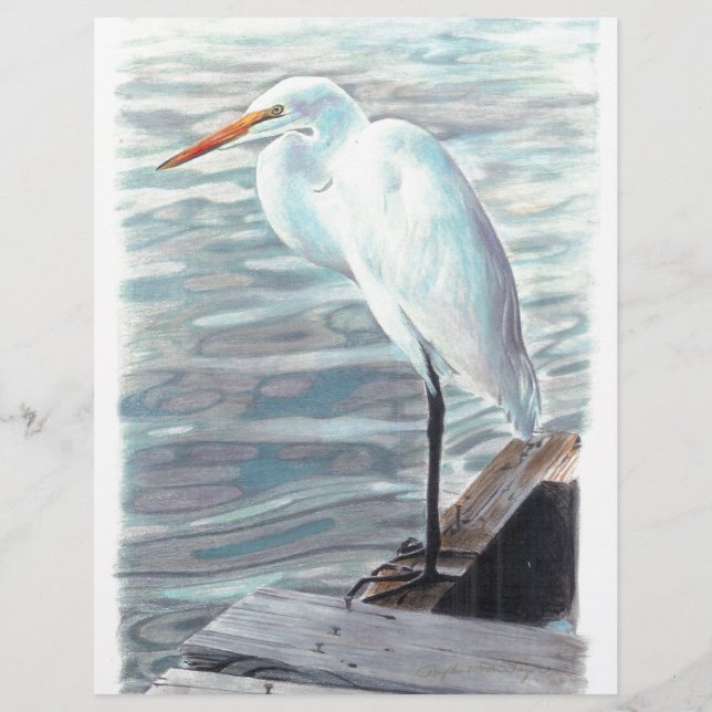 Papier Grue de sable dans l'eau. (Devant)