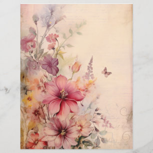 Papier Grunge Floral 5 IAda