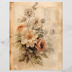 Papier Grunge Floral 6 IAda