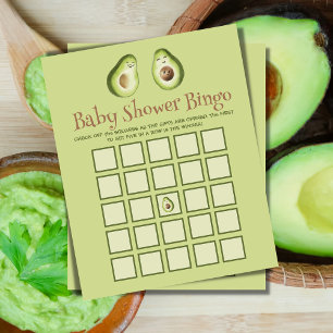 Papier Guacamole Avocado Fiesta Baby shower Bingo Jeu