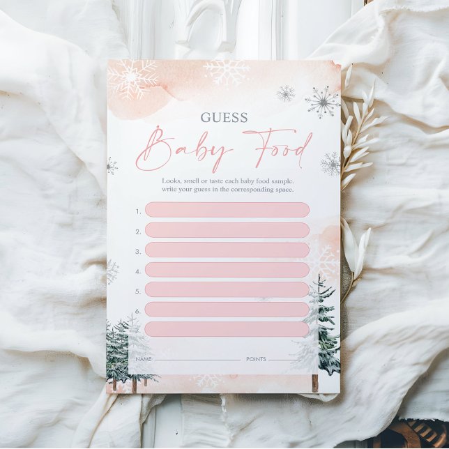 Papier Guess Baby Food Baby shower Jeu (Créateur téléchargé)