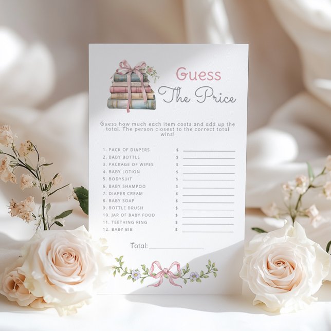 Papier Guess the Price Storybook Baby Shower game (Créateur téléchargé)