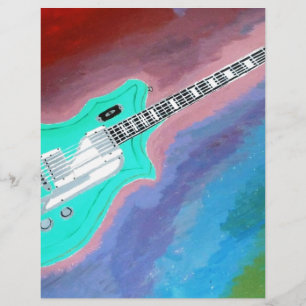 Papier Guitare verte