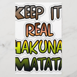 Papier Hakuna Matata Gardez-Le De Véritables Cadeaux