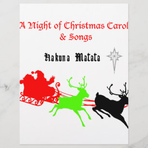 Papier Hakuna Matata Père Noël cadeaux avec chant de caro