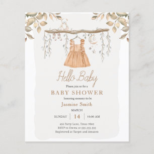 Papier Hallo Baby Boho Vêtements Fille Baby shower bohème
